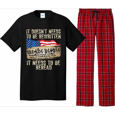 It Doesnt Need To Be Rewritten Constitution Flag Usa Pajama Set