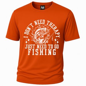 I DonT Need Therapy Just Need To Go Fishing Bass Fishing Cool Gift Cooling Performance Crew T-Shirt