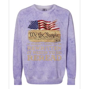 It DoesnT Need To Be Rewritten It Needs To Be Reread Colorblast Crewneck Sweatshirt