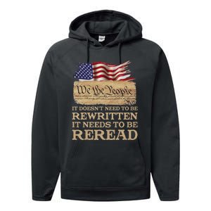 It DoesnT Need To Be Rewritten It Needs To Be Reread Performance Fleece Hoodie