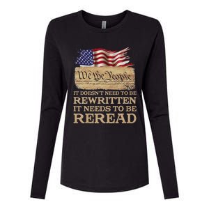 It DoesnT Need To Be Rewritten It Needs To Be Reread Womens Cotton Relaxed Long Sleeve T-Shirt