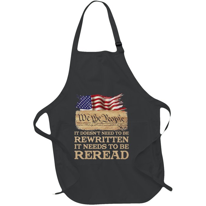 It DoesnT Need To Be Rewritten It Needs To Be Reread Full-Length Apron With Pockets