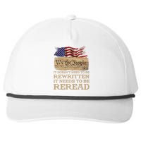 It DoesnT Need To Be Rewritten It Needs To Be Reread Snapback Five-Panel Rope Hat