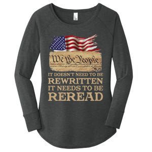 It DoesnT Need To Be Rewritten It Needs To Be Reread Women's Perfect Tri Tunic Long Sleeve Shirt