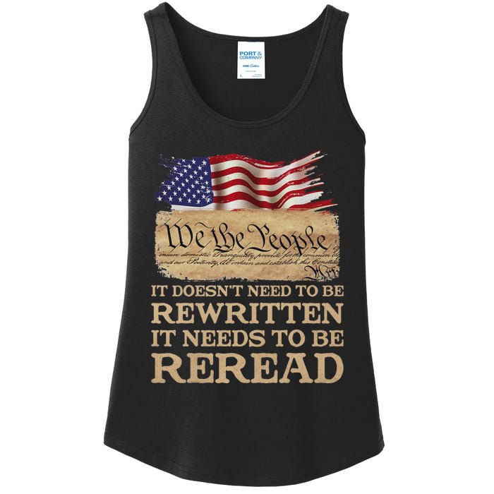 It DoesnT Need To Be Rewritten It Needs To Be Reread Ladies Essential Tank