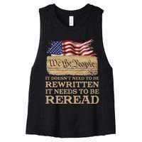 It DoesnT Need To Be Rewritten It Needs To Be Reread Women's Racerback Cropped Tank