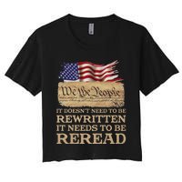 It DoesnT Need To Be Rewritten It Needs To Be Reread Women's Crop Top Tee