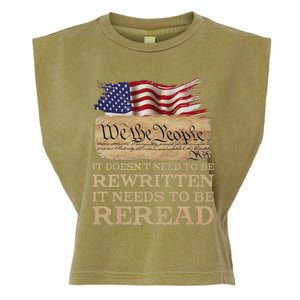 It DoesnT Need To Be Rewritten It Needs To Be Reread Garment-Dyed Women's Muscle Tee