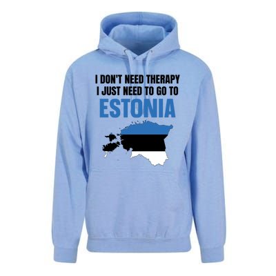 I Dont Need Therapy I Just Need To Go To Estonia Gift Unisex Surf Hoodie