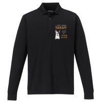 I Dont Need Therapy I Just Need My French Bulldog Performance Long Sleeve Polo