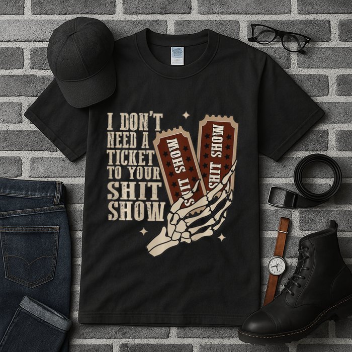I Dont Need A Ticket To Your Shit Show Front And Back Tall T-Shirt