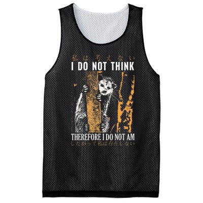 I Do Not Think Therefore I Do Not Am Japanese Possum Mesh Reversible Basketball Jersey Tank