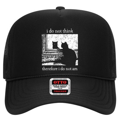I Do Not Think Therefore I Do Not Am Cat Meme Trucker Hat