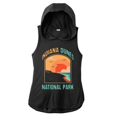 Indiana Dunes National Park Us Gift Ladies PosiCharge Tri-Blend Wicking Draft Hoodie Tank