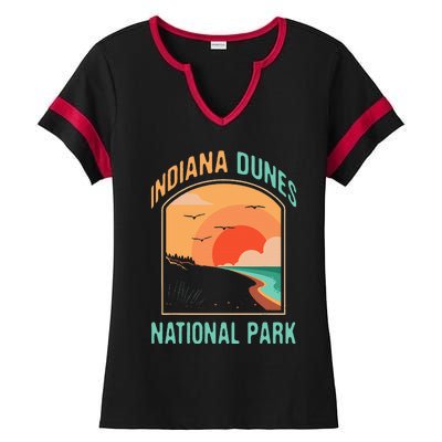 Indiana Dunes National Park Us Gift Ladies Halftime Notch Neck Tee