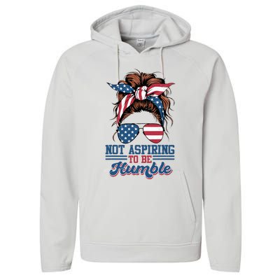 I Do Not Aspire To Be Humble Kamala Harris 2024 Performance Fleece Hoodie