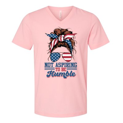 I Do Not Aspire To Be Humble Kamala Harris 2024 V-Neck T-Shirt