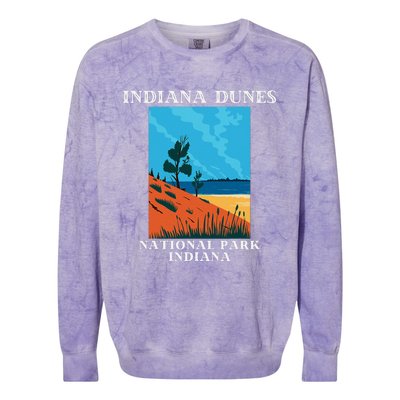 Indiana Dunes National Park Indiana Lake Michigan Colorblast Crewneck Sweatshirt