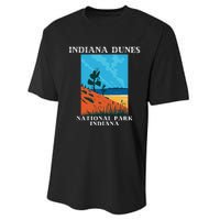 Indiana Dunes National Park Indiana Lake Michigan Performance Sprint T-Shirt