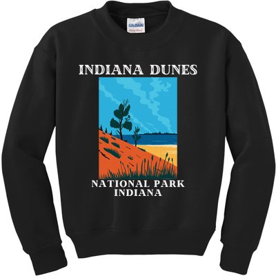 Indiana Dunes National Park Indiana Lake Michigan Kids Sweatshirt