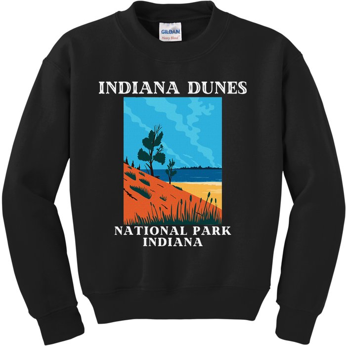 Indiana Dunes National Park Indiana Lake Michigan Kids Sweatshirt