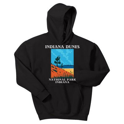 Indiana Dunes National Park Indiana Lake Michigan Kids Hoodie