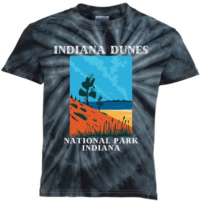 Indiana Dunes National Park Indiana Lake Michigan Kids Tie-Dye T-Shirt