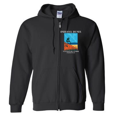 Indiana Dunes National Park Indiana Lake Michigan Full Zip Hoodie