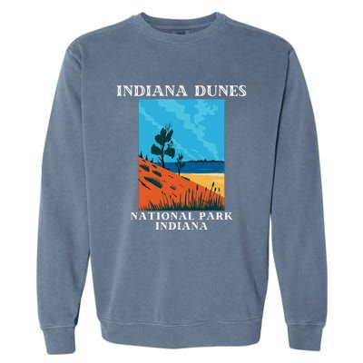 Indiana Dunes National Park Indiana Lake Michigan Garment-Dyed Sweatshirt