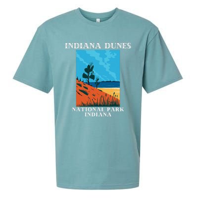 Indiana Dunes National Park Indiana Lake Michigan Sueded Cloud Jersey T-Shirt