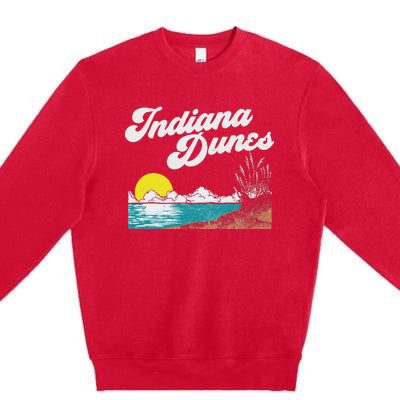 Indiana Dunes National Park Retro Vintage 80S Premium Crewneck Sweatshirt