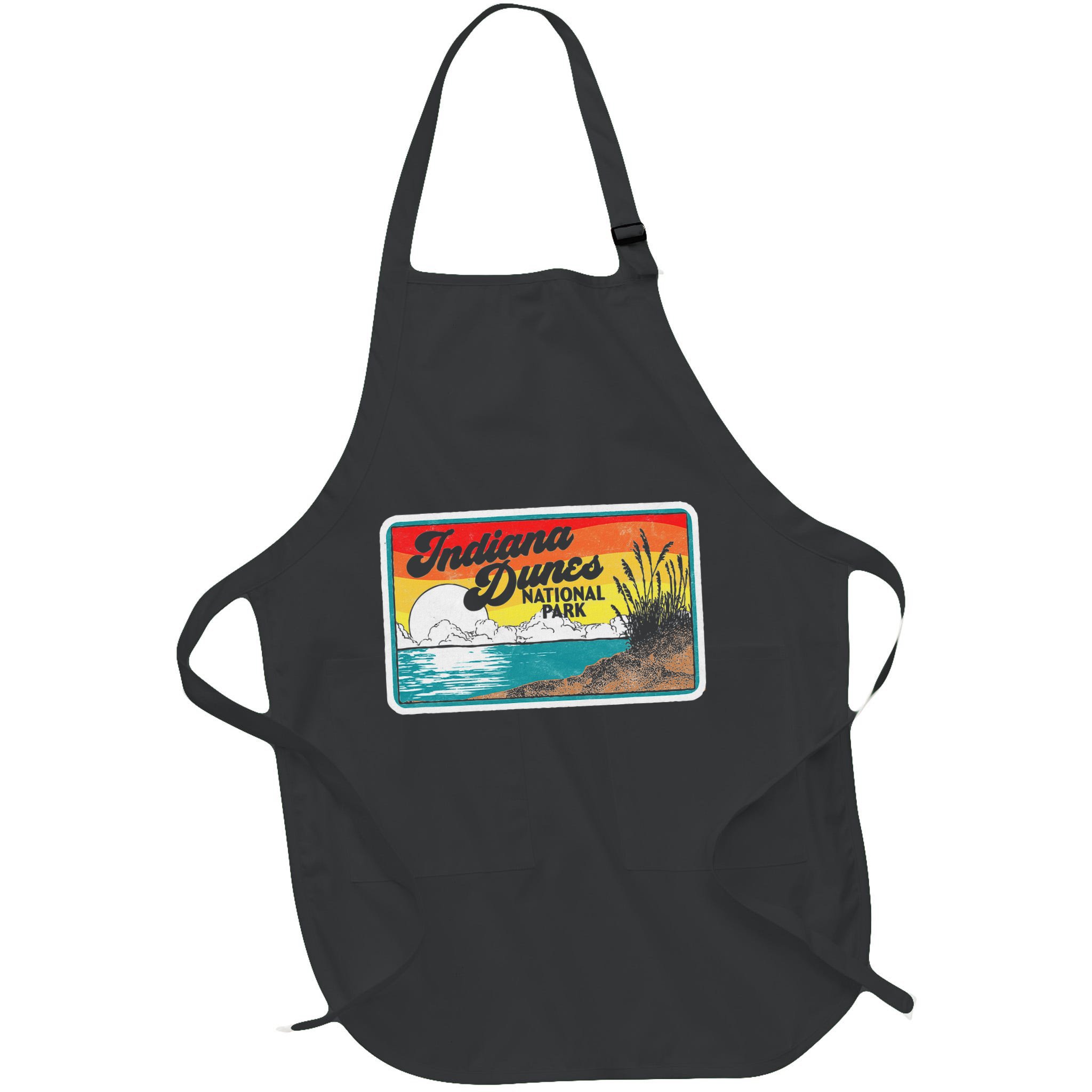 Indiana Dunes National Park Retro Vintage 80S Graphic Apron
