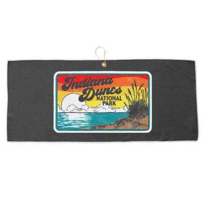 Indiana Dunes National Park Retro Vintage 80S Graphic Large Microfiber Waffle Golf Towel