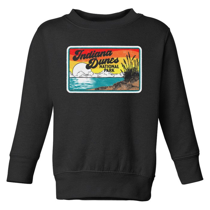 Indiana Dunes National Park Retro Vintage 80S Graphic Toddler Sweatshirt