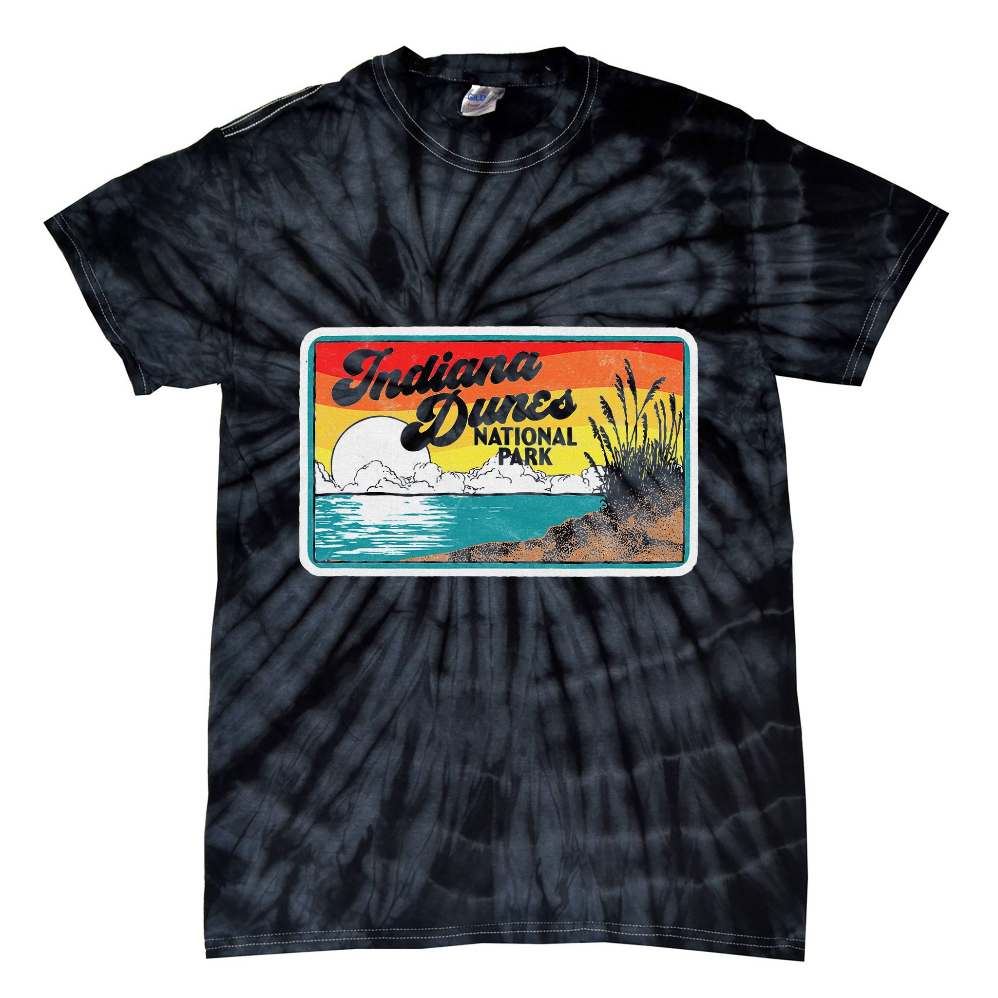 Indiana Dunes National Park Retro Vintage 80S Graphic Tie-Dye T-Shirt