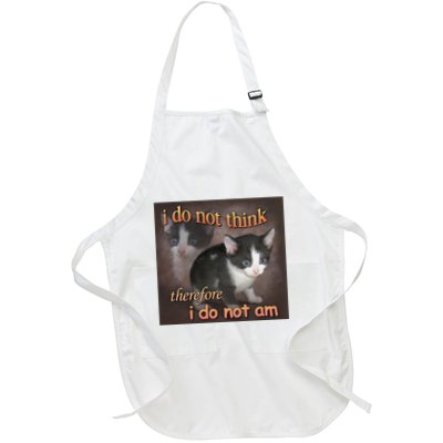 I Do Not Think Therefore I Do Not Am Cat Meme Apron