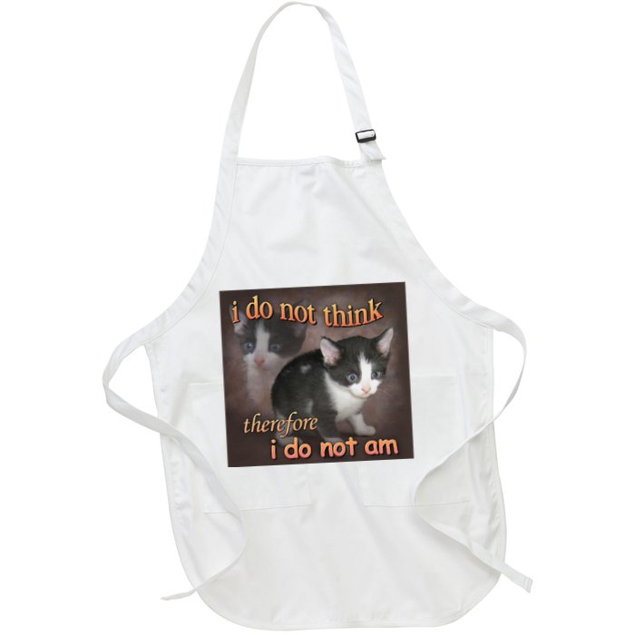 I Do Not Think Therefore I Do Not Am Cat Meme Apron