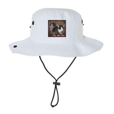 I Do Not Think Therefore I Do Not Am Cat Meme Bucket Hat