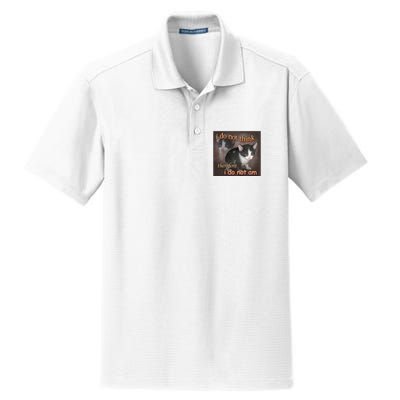 I Do Not Think Therefore I Do Not Am Cat Meme Dry Zone Grid Polo