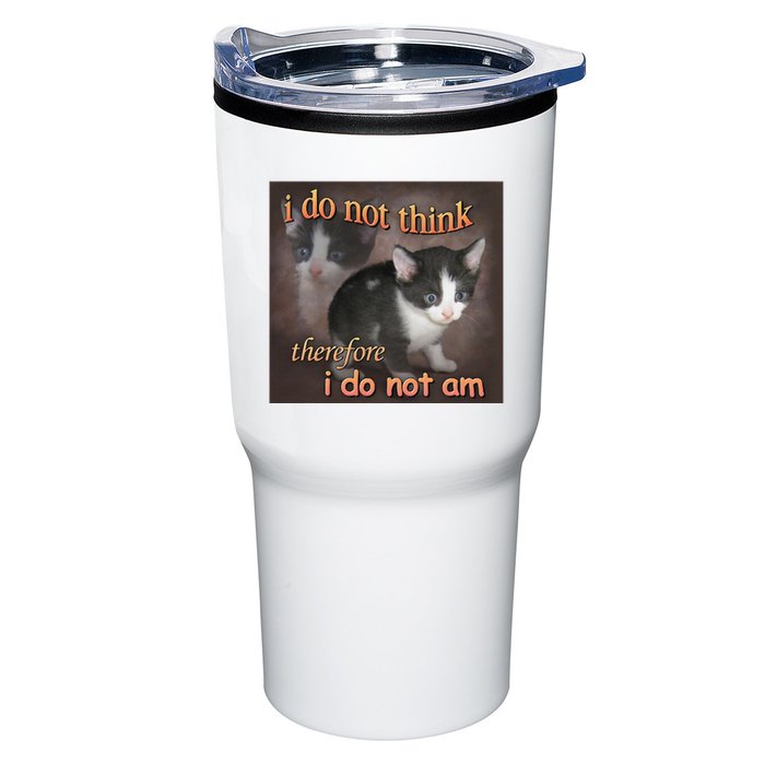 I Do Not Think Therefore I Do Not Am Cat Meme Tumbler