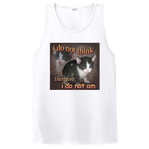 I Do Not Think Therefore I Do Not Am Cat Meme PosiCharge Competitor Tank