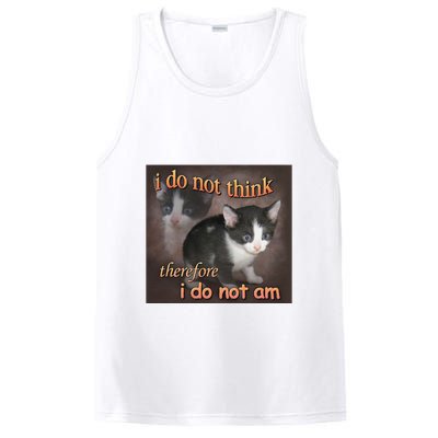 I Do Not Think Therefore I Do Not Am Cat Meme PosiCharge Competitor Tank