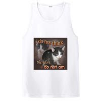 I Do Not Think Therefore I Do Not Am Cat Meme PosiCharge Competitor Tank