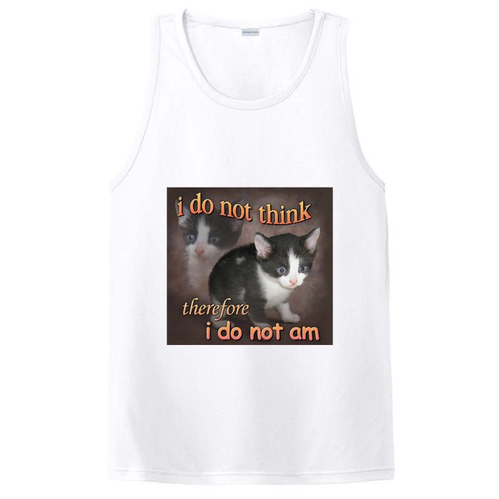 I Do Not Think Therefore I Do Not Am Cat Meme PosiCharge Competitor Tank