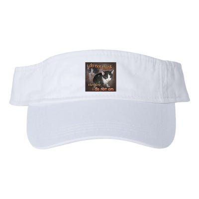 I Do Not Think Therefore I Do Not Am Cat Meme Visor