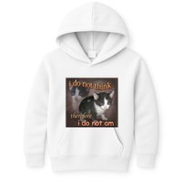 I Do Not Think Therefore I Do Not Am Cat Meme Kids Hoodie