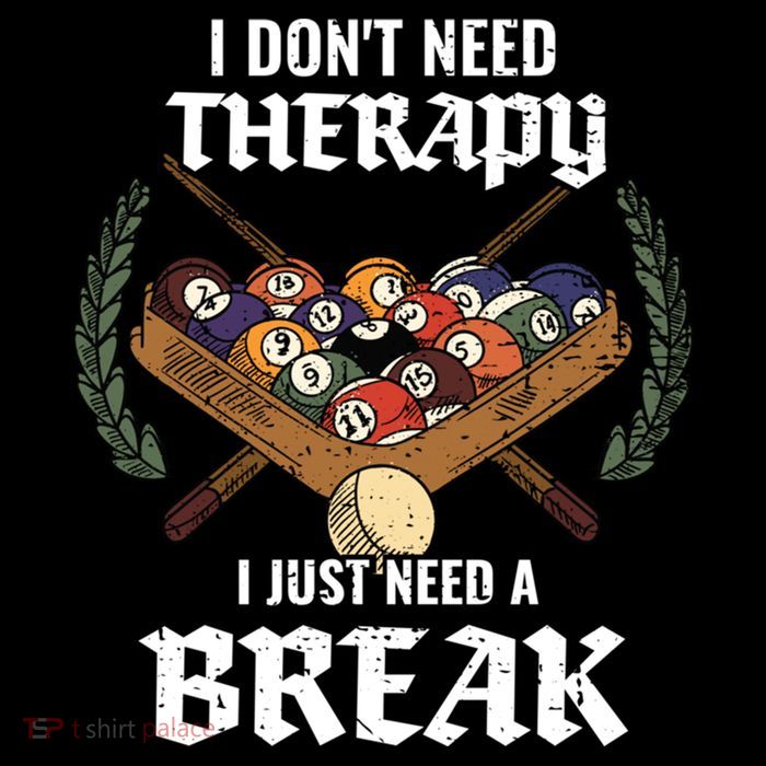 I DonT Need Therapy I Just Need A Break Billiards Snooker Gift Cropped Pullover Crew