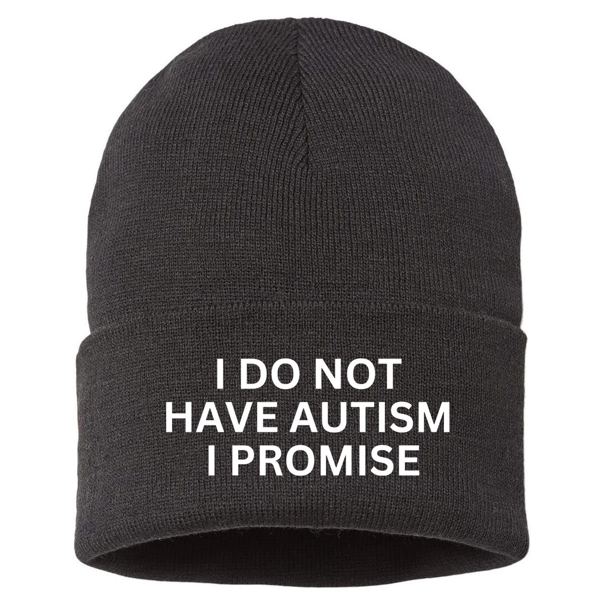 I Do Not Have Autism I Promise Funny Sayings Sustainable Knit Beanie