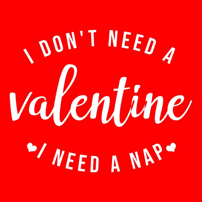 I DonT Need A Valentine I Need A Nap Funny Valentines Day Full-Length Apron With Pockets