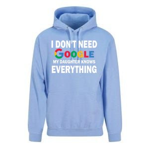 I Dont Need Google My Daughter Knows Everything Funny Cute Gift Unisex Surf Hoodie